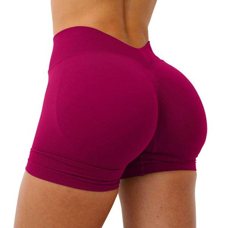 TRYTO LJ V-Back Scrunch Shorts Sports Yoga Women Workout Fitness Gym Outdoor Running Short