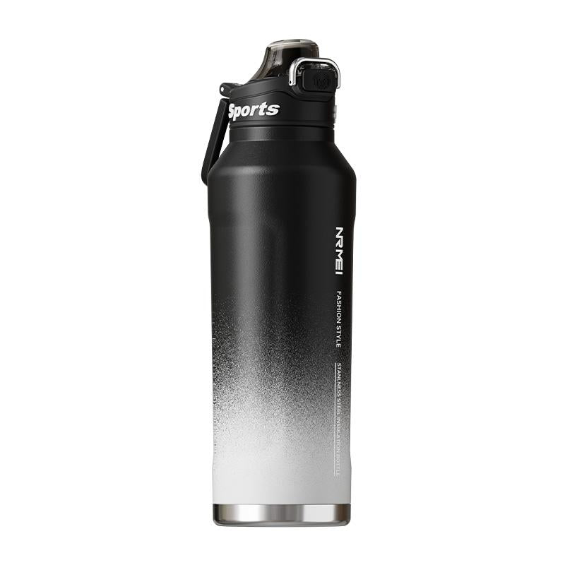Insulated Water Bottle with 2-In-1 Straw and Spout Lid, Double Wall Vacuum Keep Cold 24H, Leak-Proof, Bpa-Free, Fits in Car Cup Holder, Stainless Steel Water Bottles for Sports, Travel, and School
