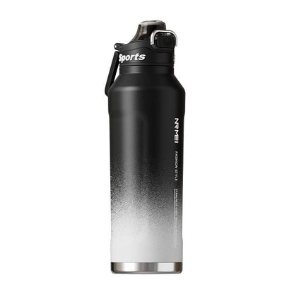 Insulated Water Bottle with 2-In-1 Straw and Spout Lid, Double Wall Vacuum Keep Cold 24H, Leak-Proof, Bpa-Free, Fits in Car Cup Holder, Stainless Steel Water Bottles for Sports, Travel, and School