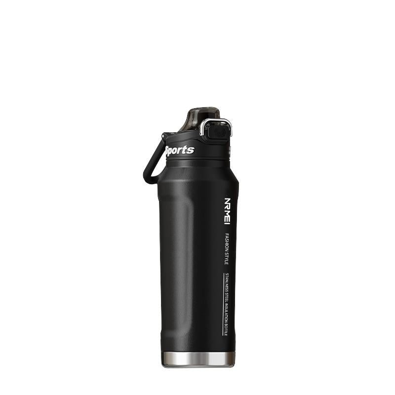 Insulated Water Bottle with 2-In-1 Straw and Spout Lid, Double Wall Vacuum Keep Cold 24H, Leak-Proof, Bpa-Free, Fits in Car Cup Holder, Stainless Steel Water Bottles for Sports, Travel, and School