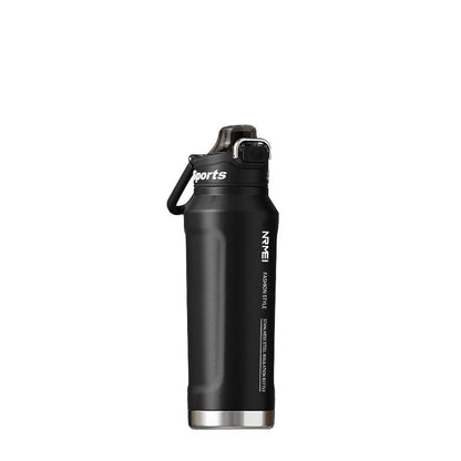 Insulated Water Bottle with 2-In-1 Straw and Spout Lid, Double Wall Vacuum Keep Cold 24H, Leak-Proof, Bpa-Free, Fits in Car Cup Holder, Stainless Steel Water Bottles for Sports, Travel, and School