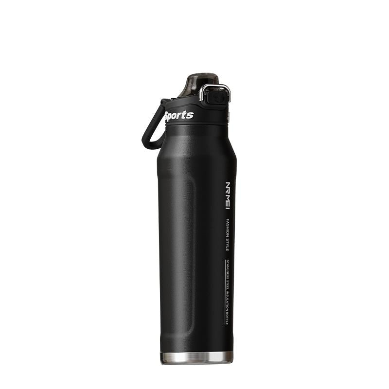 Insulated Water Bottle with 2-In-1 Straw and Spout Lid, Double Wall Vacuum Keep Cold 24H, Leak-Proof, Bpa-Free, Fits in Car Cup Holder, Stainless Steel Water Bottles for Sports, Travel, and School