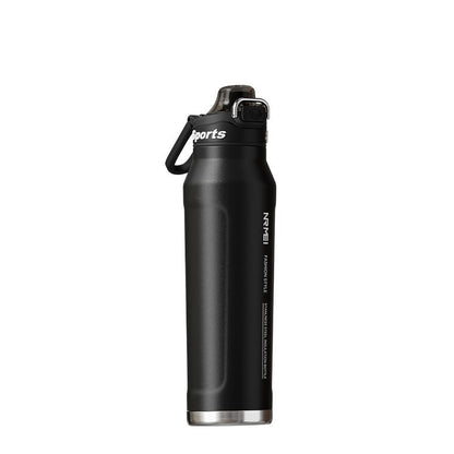 Insulated Water Bottle with 2-In-1 Straw and Spout Lid, Double Wall Vacuum Keep Cold 24H, Leak-Proof, Bpa-Free, Fits in Car Cup Holder, Stainless Steel Water Bottles for Sports, Travel, and School