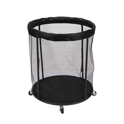 Rolling Sports Ball Storage Cart Heavy Duty for Garage Lockable Wheels Mesh Ball
