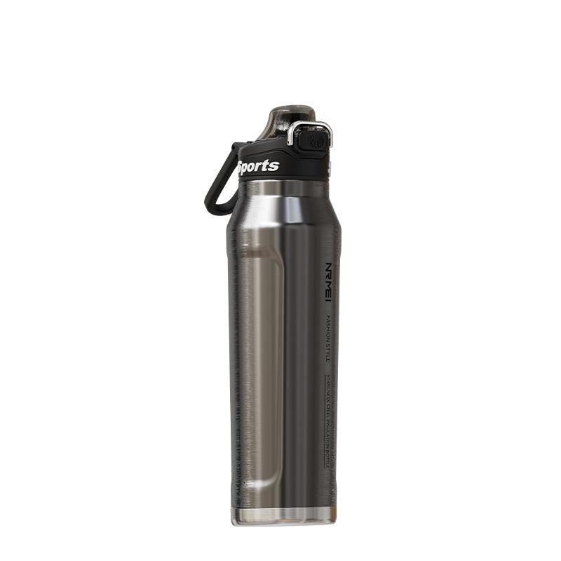 Insulated Water Bottle with 2-In-1 Straw and Spout Lid, Double Wall Vacuum Keep Cold 24H, Leak-Proof, Bpa-Free, Fits in Car Cup Holder, Stainless Steel Water Bottles for Sports, Travel, and School