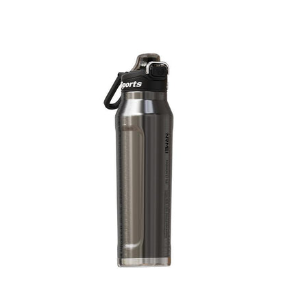 Insulated Water Bottle with 2-In-1 Straw and Spout Lid, Double Wall Vacuum Keep Cold 24H, Leak-Proof, Bpa-Free, Fits in Car Cup Holder, Stainless Steel Water Bottles for Sports, Travel, and School
