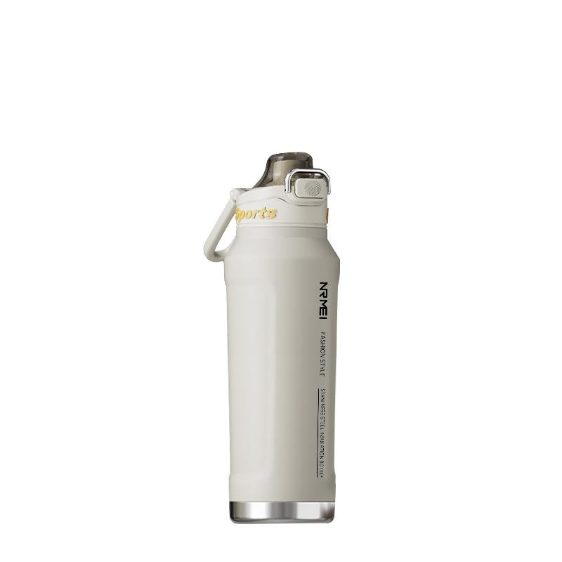 Insulated Water Bottle with 2-In-1 Straw and Spout Lid, Double Wall Vacuum Keep Cold 24H, Leak-Proof, Bpa-Free, Fits in Car Cup Holder, Stainless Steel Water Bottles for Sports, Travel, and School