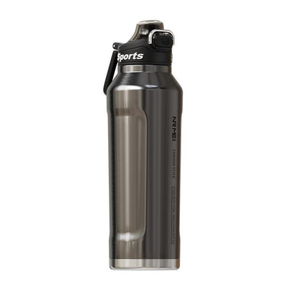Insulated Water Bottle with 2-In-1 Straw and Spout Lid, Double Wall Vacuum Keep Cold 24H, Leak-Proof, Bpa-Free, Fits in Car Cup Holder, Stainless Steel Water Bottles for Sports, Travel, and School