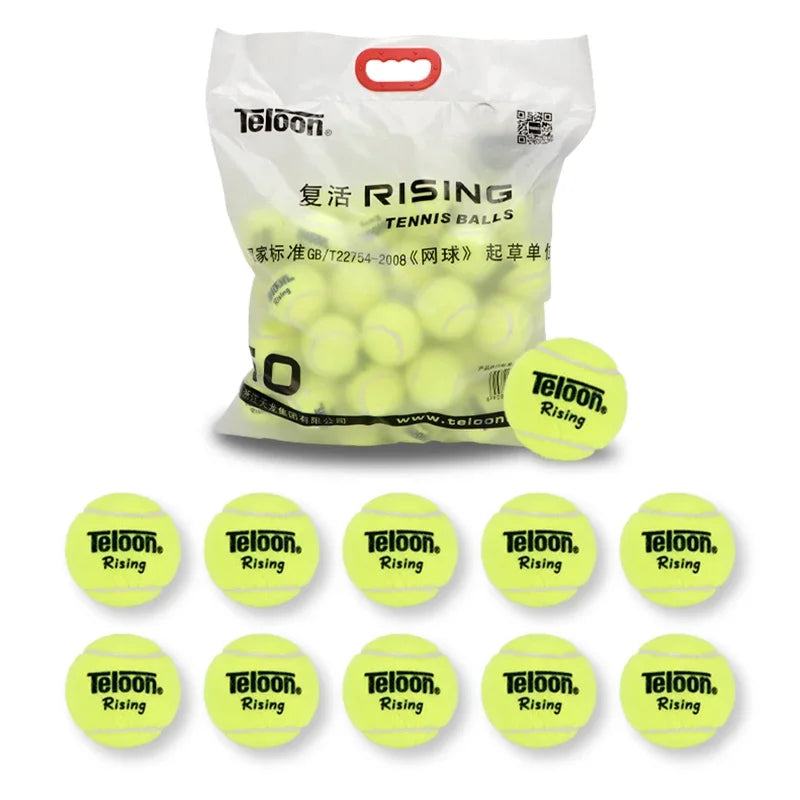 10Pcs  Tennis Balls Rising Good Bounce for Advanced Player Amateur Competition Practice Training Wool Tennis Ball