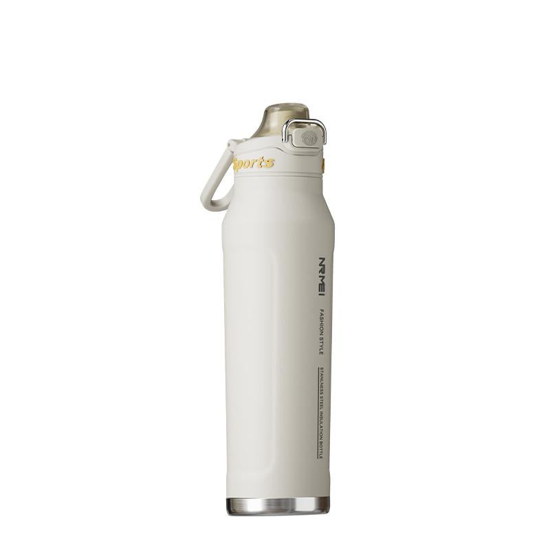 Insulated Water Bottle with 2-In-1 Straw and Spout Lid, Double Wall Vacuum Keep Cold 24H, Leak-Proof, Bpa-Free, Fits in Car Cup Holder, Stainless Steel Water Bottles for Sports, Travel, and School