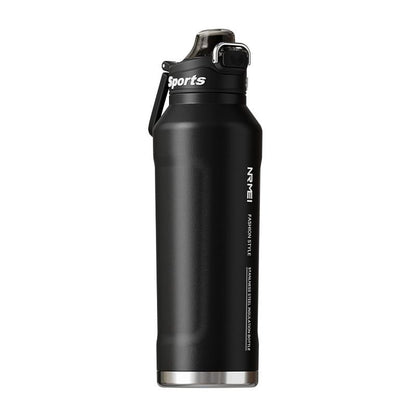 Insulated Water Bottle with 2-In-1 Straw and Spout Lid, Double Wall Vacuum Keep Cold 24H, Leak-Proof, Bpa-Free, Fits in Car Cup Holder, Stainless Steel Water Bottles for Sports, Travel, and School