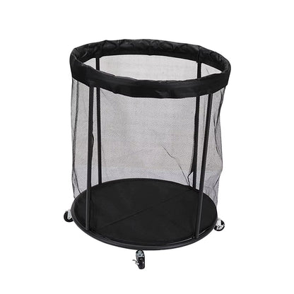 Rolling Sports Ball Storage Cart Heavy Duty for Garage Lockable Wheels Mesh Ball