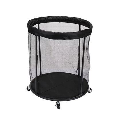 Rolling Sports Ball Storage Cart Heavy Duty for Garage Lockable Wheels Mesh Ball