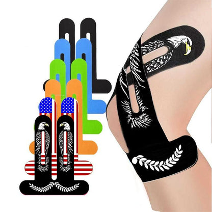 Precut Knee Kinesiology Tape, 10 Strips – Athletic Recovery & Pain Relief, Waterproof Elastic Tape, Breathable Hypoallergenic & Latex-Free Support