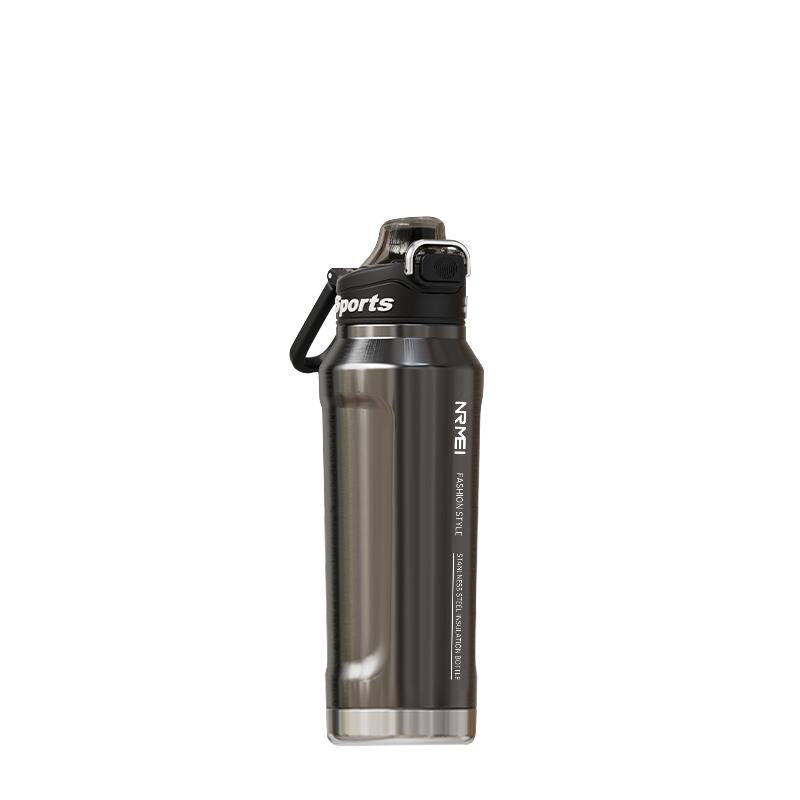 Insulated Water Bottle with 2-In-1 Straw and Spout Lid, Double Wall Vacuum Keep Cold 24H, Leak-Proof, Bpa-Free, Fits in Car Cup Holder, Stainless Steel Water Bottles for Sports, Travel, and School