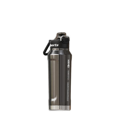 Insulated Water Bottle with 2-In-1 Straw and Spout Lid, Double Wall Vacuum Keep Cold 24H, Leak-Proof, Bpa-Free, Fits in Car Cup Holder, Stainless Steel Water Bottles for Sports, Travel, and School