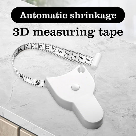 Body Measuring Tape 60 Inch, Pure White Portable Measurement Tape - Anti-Slip Grip for Home Gym & Weight Loss Monitoring