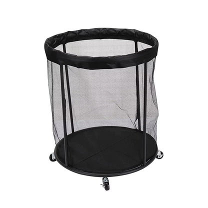 Rolling Sports Ball Storage Cart Heavy Duty for Garage Lockable Wheels Mesh Ball