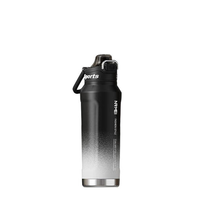 Insulated Water Bottle with 2-In-1 Straw and Spout Lid, Double Wall Vacuum Keep Cold 24H, Leak-Proof, Bpa-Free, Fits in Car Cup Holder, Stainless Steel Water Bottles for Sports, Travel, and School